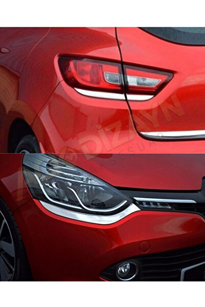ACK Dizayn RENAULT CLİO 4 2012-2018 2'Lİ KROM SETİ (FAR KAŞI-STOP ALT ÇITASI)...