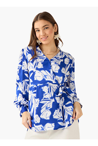 Iconic Wrap Top with Floral Print