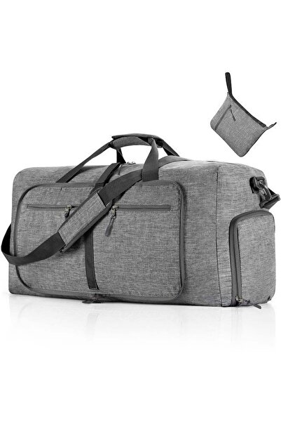 WINEENEE 65L Foldable Travel Duffle Bag with Shoe Compartment – Waterproof Li...
