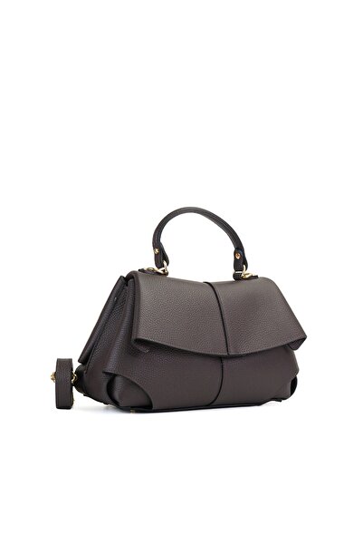 Posete Fagaras Amelie Leather Purse - Brown - Dark, Casual Bag Made of Genuin...