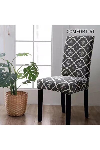 ANATOLIATEKSTILE Set of 6 Elastic Covers, High Back Chair, 90*140, Premium Ma...