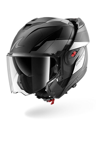 Shark Oxo Mekarıum Mat Çene Açılır Kask AUK