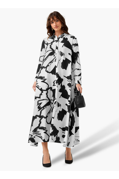 Iconic Printed Shirt Dress with Collar