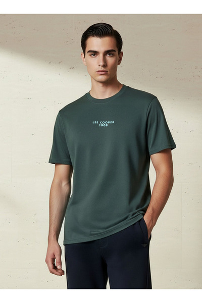 Lee Cooper Men Regular Fit Crew Neck Short Sleeve Printed T-shirt