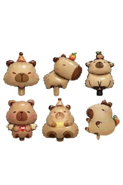 kidspartim Set of 6 Kapipara Turtle Foil Balloons 14 Inches