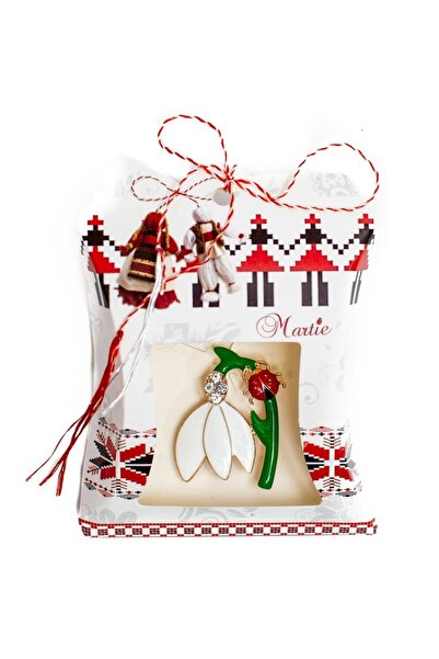 OEM Martisor tip brosa, ghiocel, 4cm