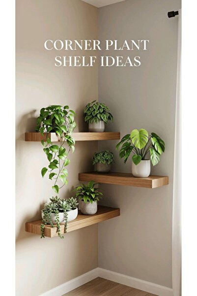 Nest WoodTr Doğal Ahşap Dekoratif Raf (Gizli Aparatlı)