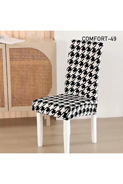ANATOLIATEKSTILE Set of 6 Elastic Covers, High Back Chair, 90*140, Premium Ma...