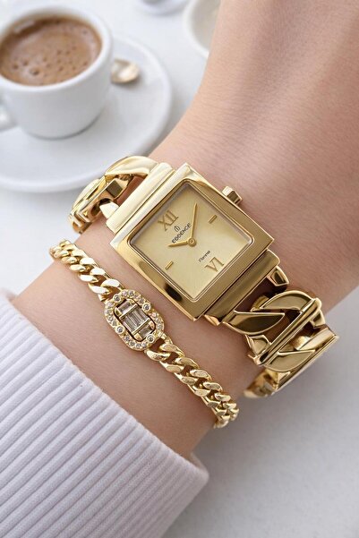 Essence Yellow Dial 2 Year Warranty 3 Atm Water Resistant Women Wristwatch+Br...