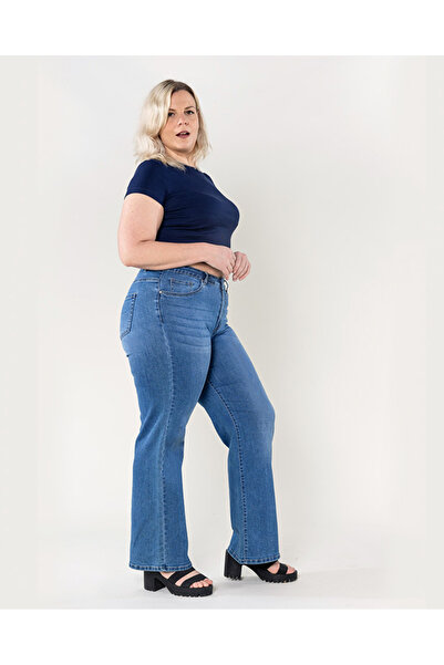 Nina Carter Women's flared jeans plus sizes B-P603-5 M10