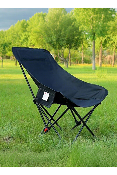Generic Outdoor camping high-back moon chairs with multi-level adjustable fol...