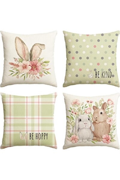 DELPI Set de fețe de pernă decorative, model iepuraș