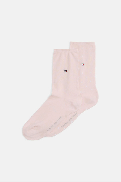 Tommy Hilfiger Kadın Puantiyeli Çorap 2'li Paket - Açık Pembe