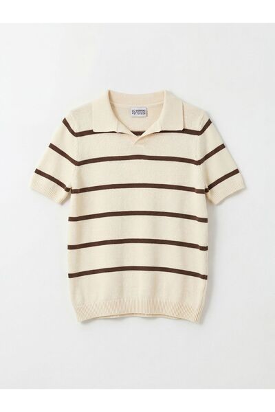 LC Waikiki Lcw Kids Polo Neck Striped Boys' Knitwear Sweater