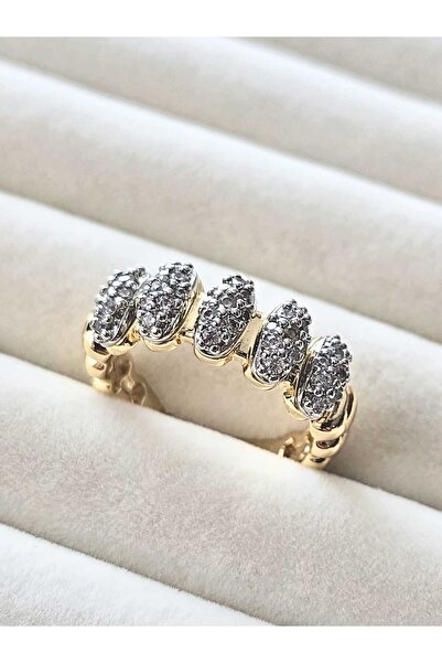 DivaViva Eternal Glow Beş Taşlı Tasarım Yüzük (KOD-431)