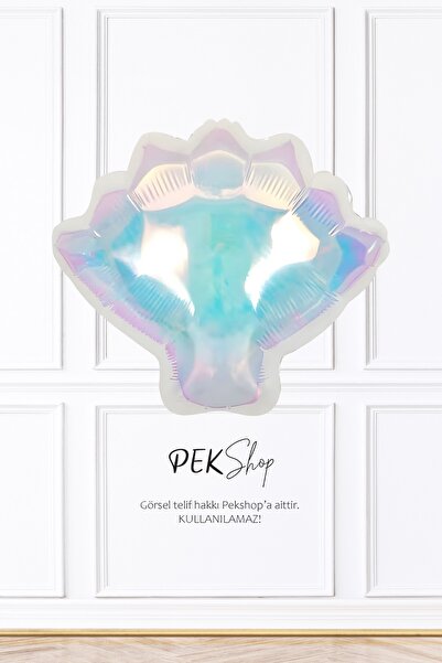 PEKSHOP Hologram Midye Deniz Kabuğu Folyo Balon