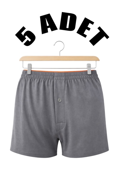 MİSSEMMA Boxeri pentru bărbați, din bumbac, cu nasturi, 5 bucăți, nu provoacă...