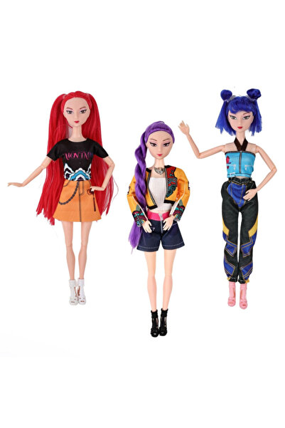 OEM Set of 3 Dolls, K-POP Devil Hunter Girls, 3 pieces, PVC, 16 cm