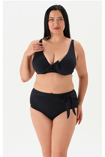Eros Дамски, ексклузивен, черен, с банели, поддържащ комплект бикини