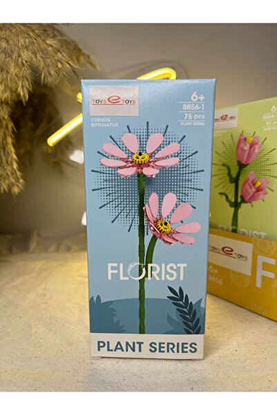 TELEFONAKSESUARI Blok Yapım Çiçeği Seti Lego Uyumlu Dekoratif Çiçek - Vazoluk...