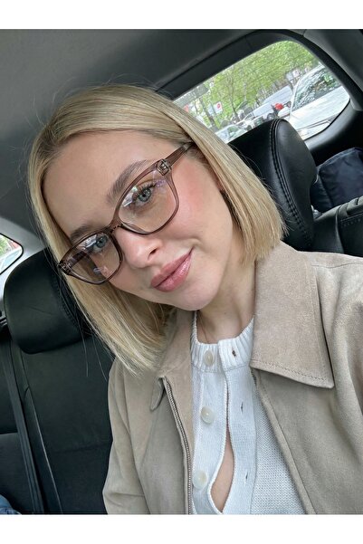 VEGA EYEWEAR Mavril Kül Rengi Cat Eye Köşeli Çekik 54 Ekartman Metal Menteşel...