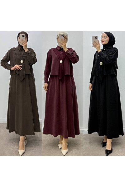 Aryen طقم تنسل بتفاصيل وشاح