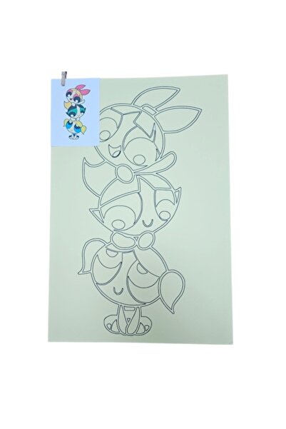 OEM Colored Sand Drawing - Power Girls Model