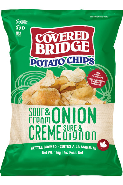 Covered Bridge , Sour Cream & Onion Chips 170g