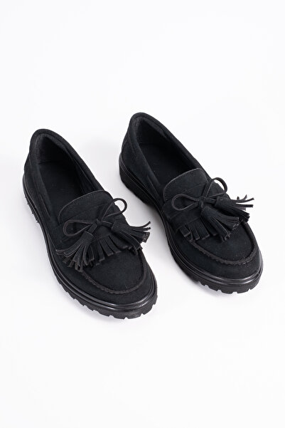 MARSEDO Loafer de damă Pantofi clasici de zi cu zi Casual Mocasin Deni Negru