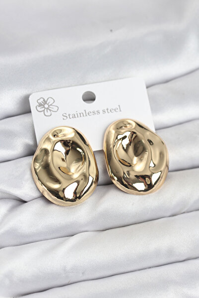 STİLLOVE 316L Steel Gold Color Vintage Model Women's Earrings