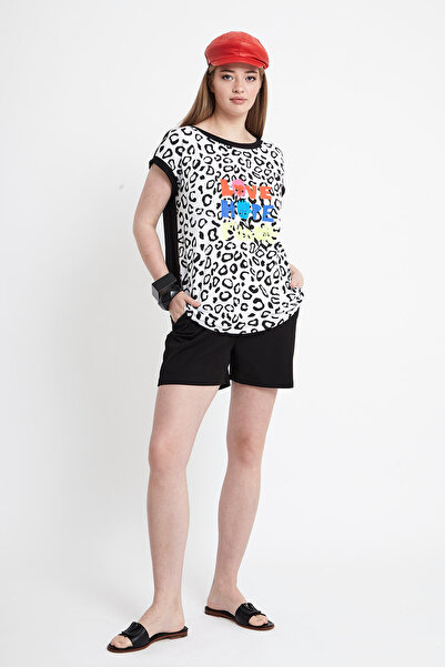 VERDA Tricou cu model leopard