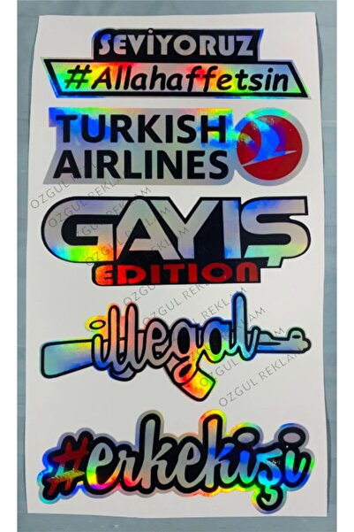 ÖZGÜL REKLAM Hologram Araba Ve Motosiklet Sticker Araba Cam Yazı Hologram Sti...
