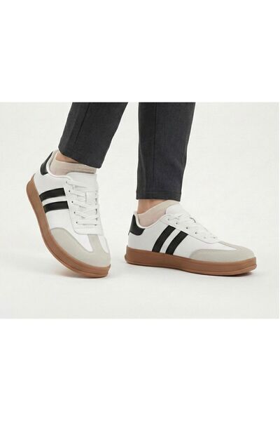 Rimex Unisex Kadın Erkek Çocuk Şeritli Anatomik Rahat Taban Günlük Sneaker Sp...