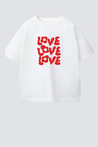 Monila Kız Çocuk Pamuklu Bisiklet Yaka Baskılı T-Shirt