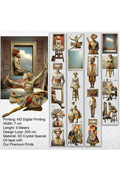 Onwize Scrapbook PET Tape Living Canvas | Journal & Collage Sticker 7cm