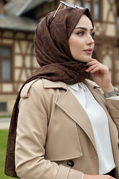 İmajButik شال بنقشة إيشيكهان باللون البني