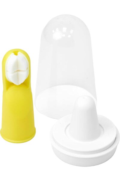 turtees فرشاة أسنان سيليكون للأطفال تُوضع على الأصابع وفرشاة أسنان ذات شعيرات...