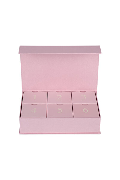 BALEZA 6’lı Mıknatıslı Boş Advent Calendar Kutusu – Simli Pembe / 6’lı Hediye...