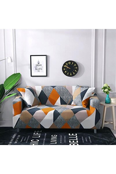 ANATOLIATEKSTILE Elastic Corner Sofa Cover L(180*230) with elastic, Full Prot...