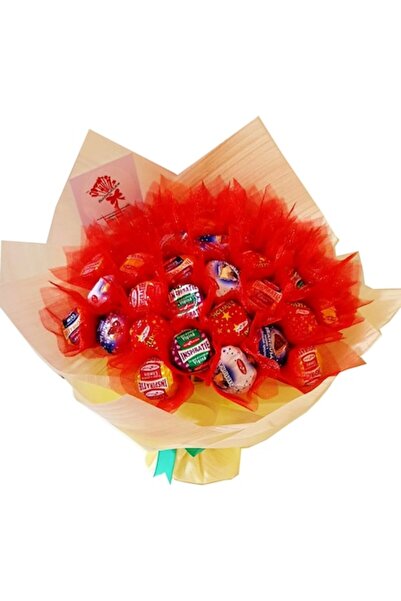 Buchetul dulce Gift bouquet, 37 Bucuria pralines, ivory packaging