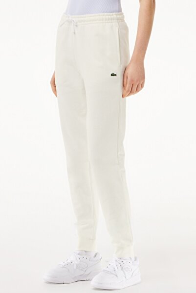 Lacoste Women's Straight Fit White Sweatpants