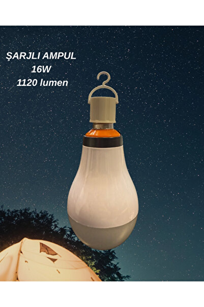 Kendal K2 KES077 Şarjlı Led Ampul 16W Beyaz Işık E27 Duy