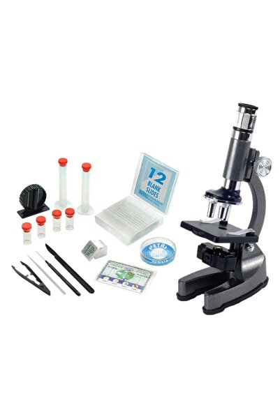 Edutoys Set stiintific pentru copii Microscop metalic in valiza Edu Toys