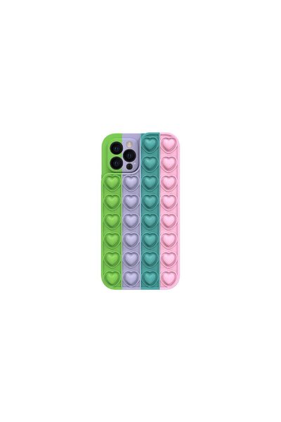 lemontti Θήκη iPhone 13 Pro Max Heart Pop it Πολύχρωμη