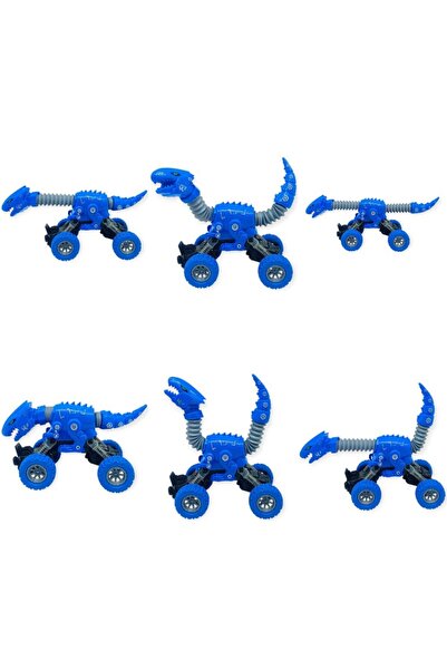 doremodam سيارات الديناصورات المتطاولة 18 سم - أزرق (ليسينيا)