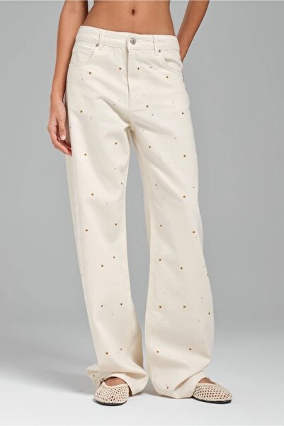 tw3 Дамски дънки с камъни на предния пач