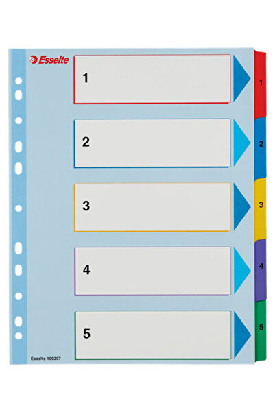 Esselte Rewritable Cardboard Index Dividers 1-5
