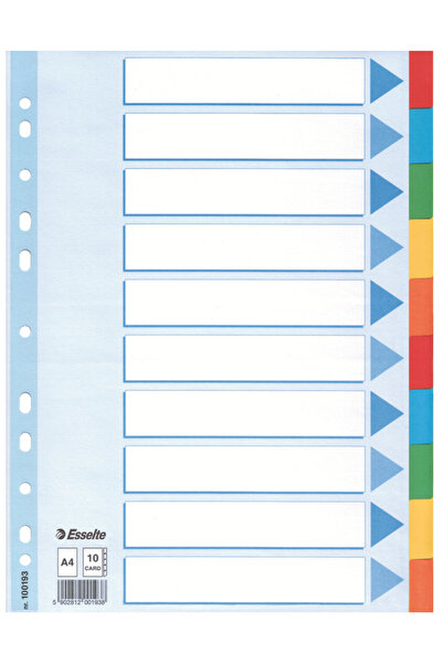 Esselte Standard Cardboard Index Dividers 10 Sheets