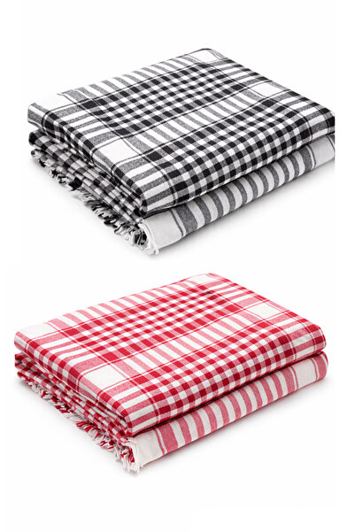 Belifanti Collection Set de cârpe de picnic în carouri, roșu și negru, set de...