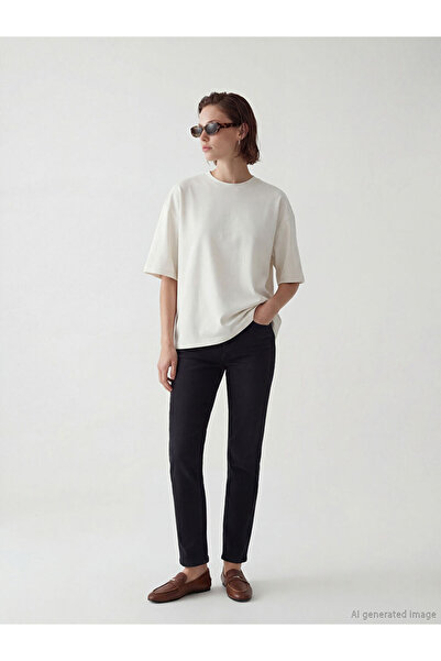 LC Waikiki Black Mom Fit Women's Jean Pants